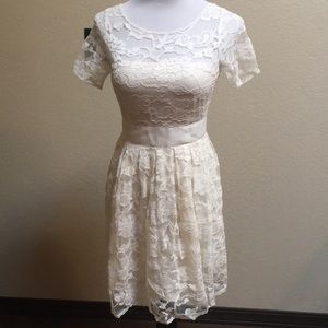 Cream Lace Dress